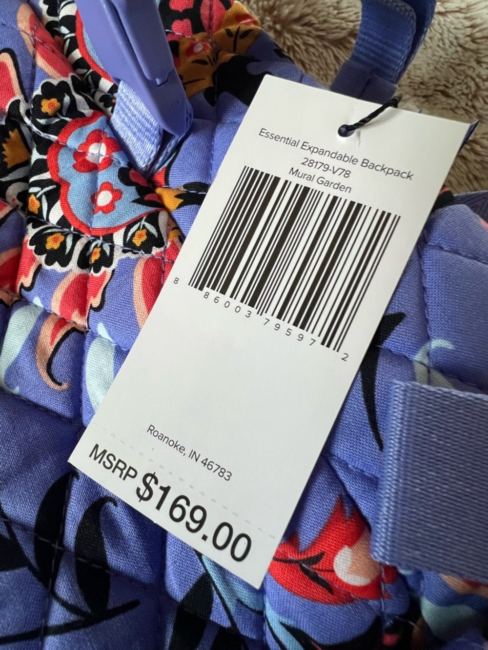 Vera Bradley Quilted Large Backpack - Picture 4 of 5